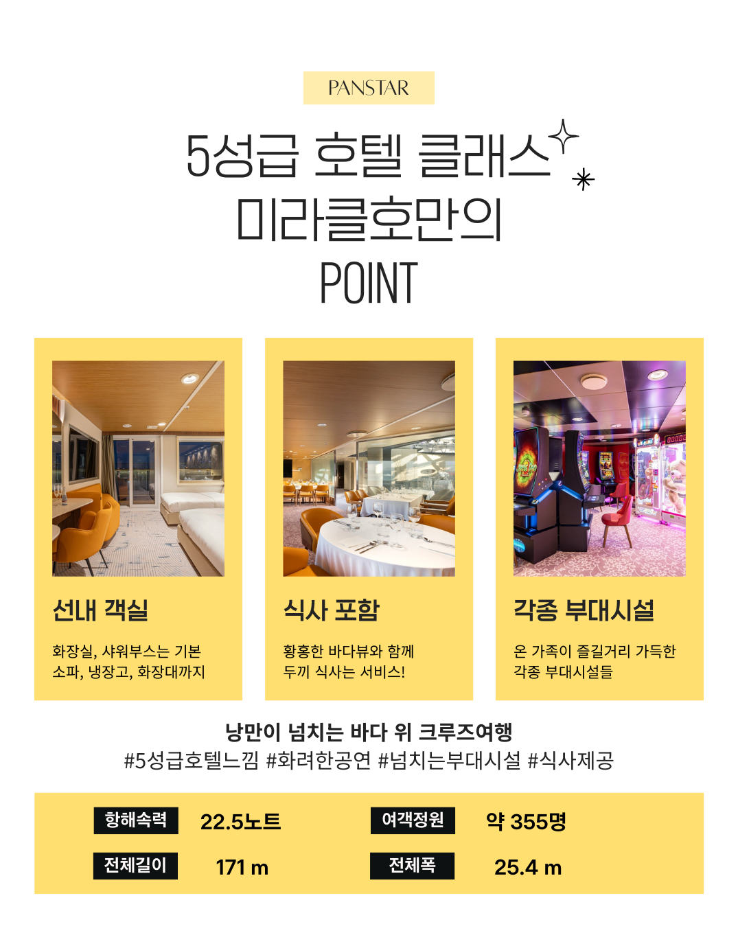  [크루즈]5성급호화 미라클호 승선권